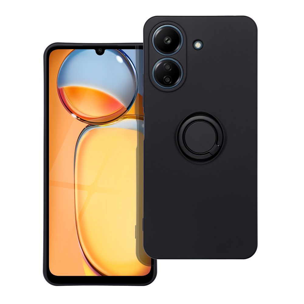 SILICONE RING Zadný kryt pre Xiaomi Redmi 13C / POCO C65 - čierny