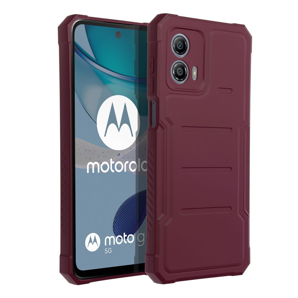 HEAVY DUTY Zadný kryt pre Motorola Moto G53 5G - bordový