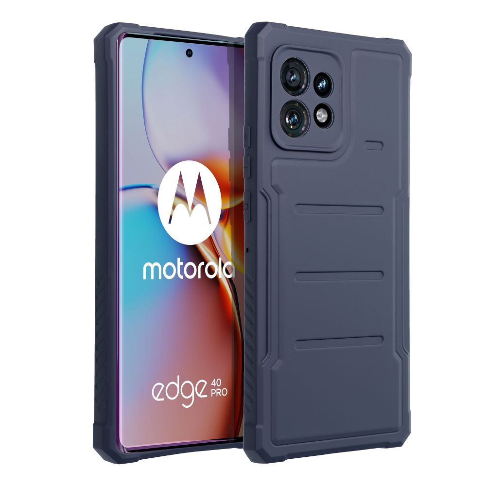 HEAVY DUTY Zadný kryt pre Motorola Moto Edge 40 Pro - modrý