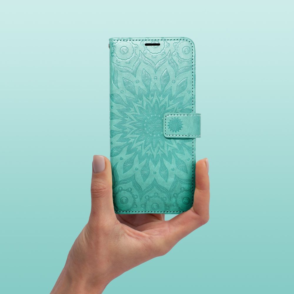 MEZZO MANDALA Knižkové puzdro pre Apple iPhone 14 Plus - zelené