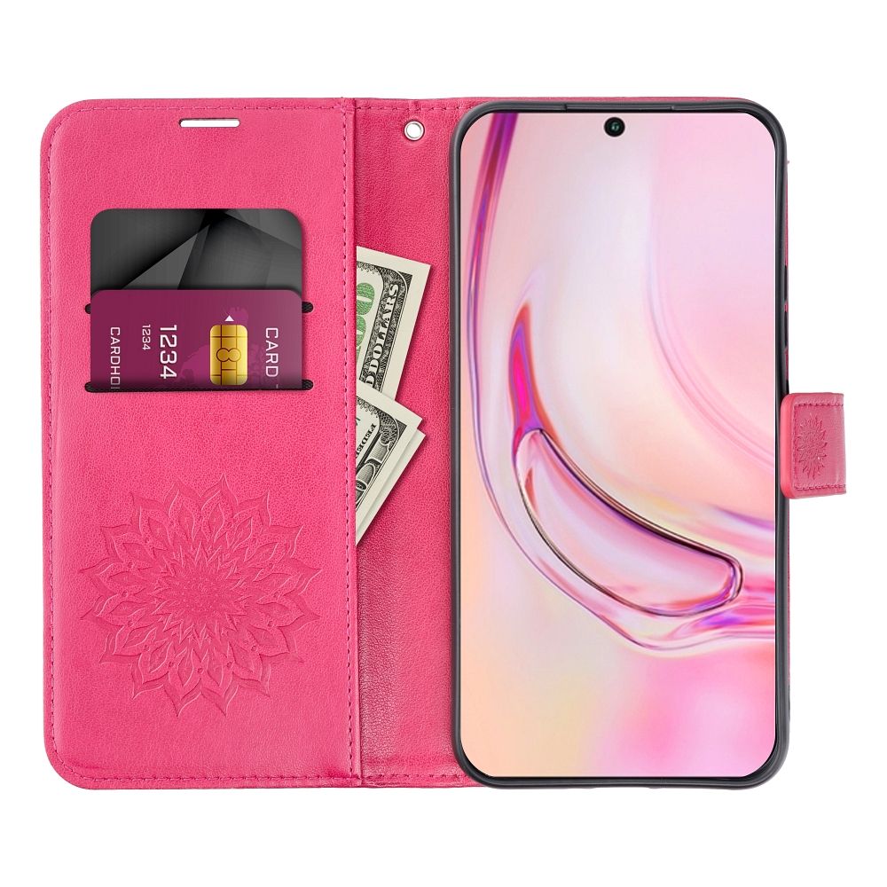 MEZZO Knižkové puzdro na IPHONE 15 mandala magenta
