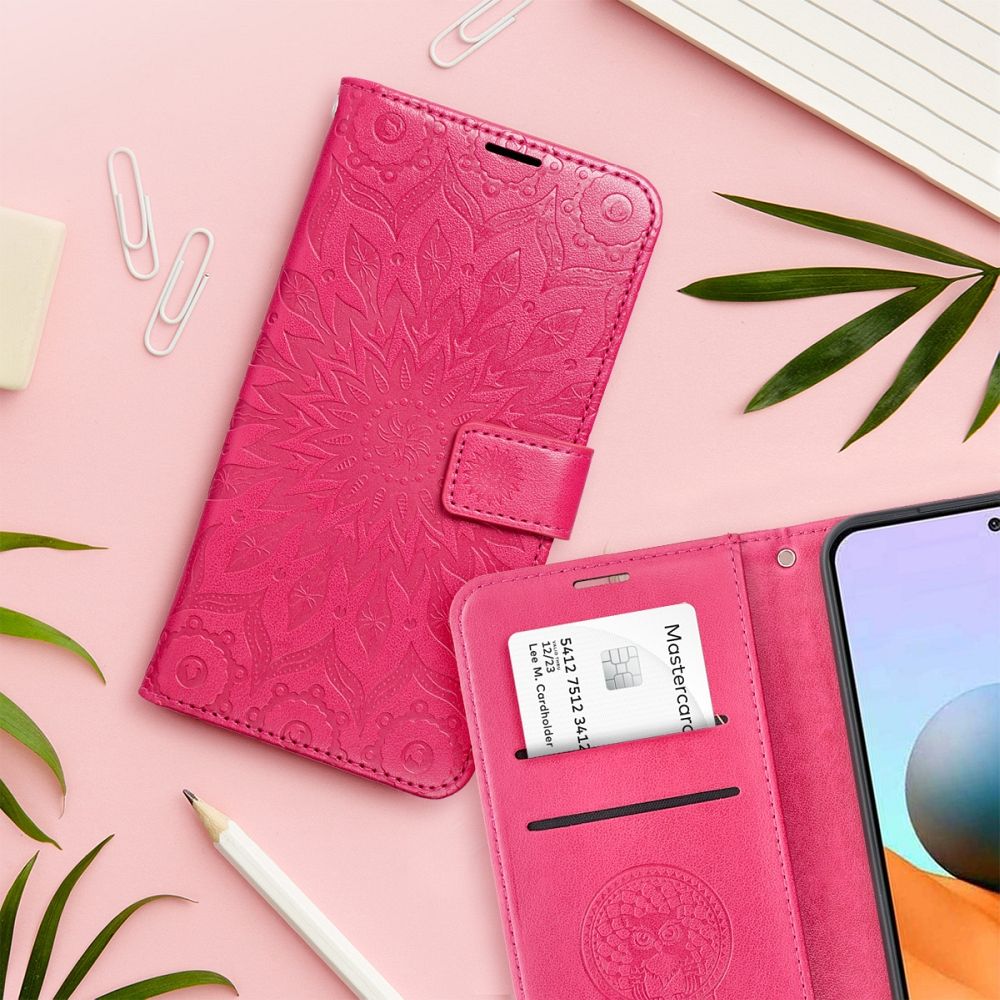 MEZZO Knižkové puzdro na IPHONE 15 mandala magenta