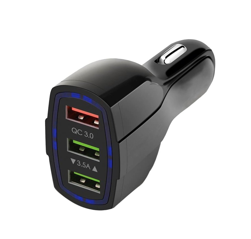 APT PLS34F Nabíjačka do auta Quick Charge 3.0 3xUSB čierna