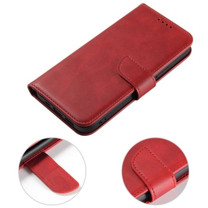 BUCKLE Peňaženkové puzdro pre Xiaomi Redmi 12C - červené