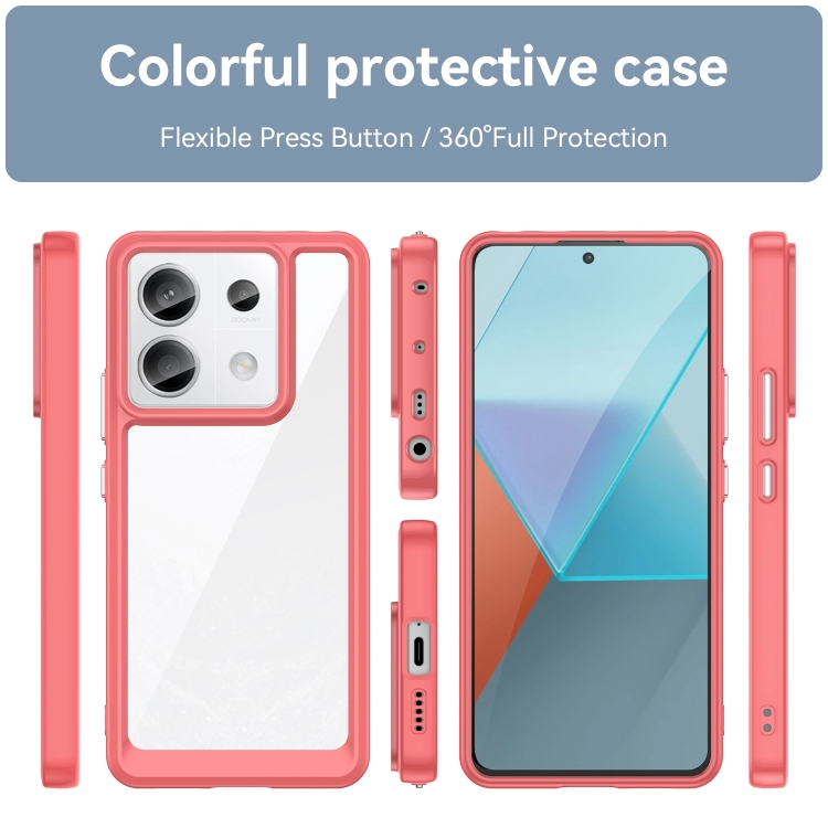 SKLO + KRYT 2v1 pre Xiaomi Redmi Note 13 Pro 5G - FRAME červený
