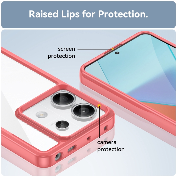 SKLO + KRYT 2v1 pre Xiaomi Redmi Note 13 Pro 5G - FRAME červený