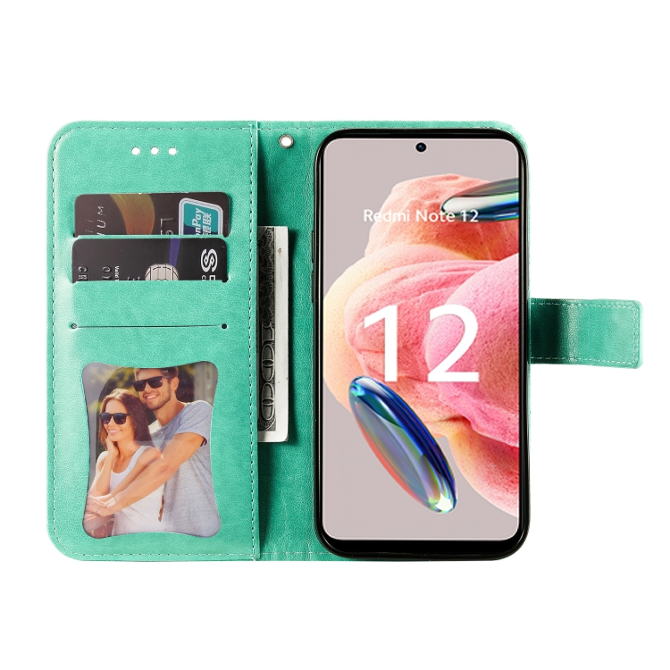 Knižkové puzdro pre Xiaomi Redmi Note 12 - Knižkové MANDALA zelené