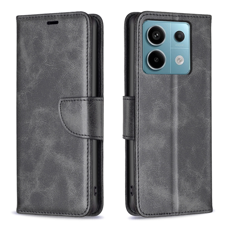 SKLO + PUZDRO 2v1 pre Xiaomi Redmi Note 13 Pro - Knižkové puzdro LAMBSKIN čierne