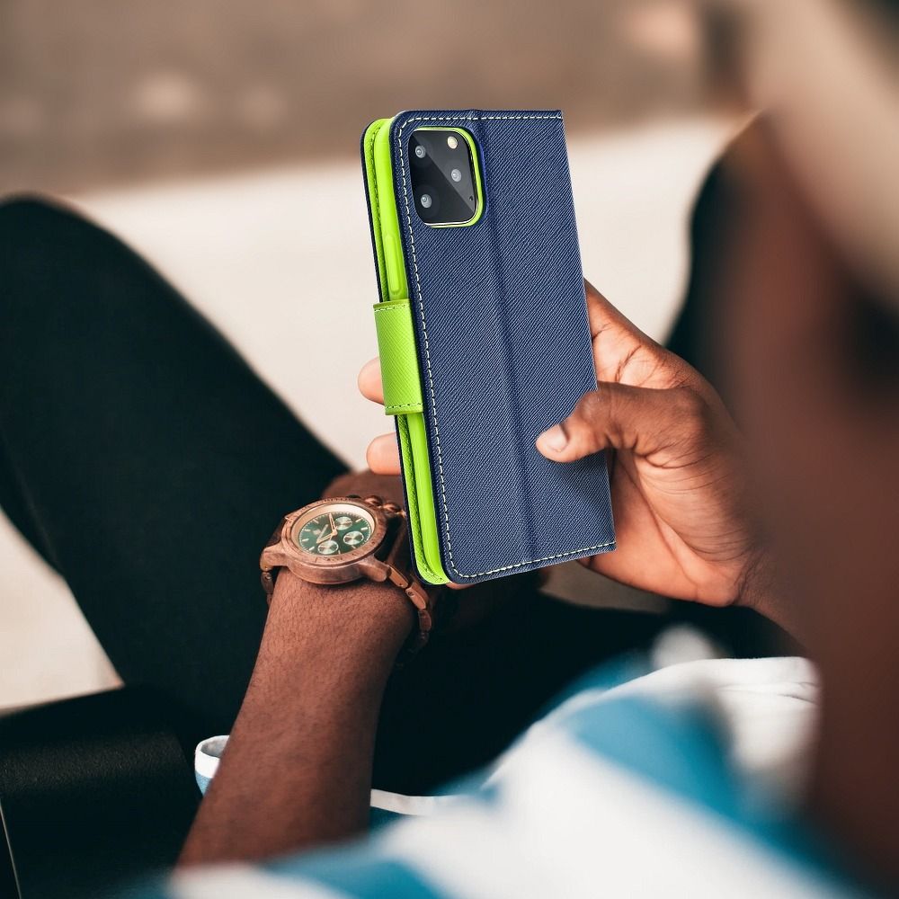 FANCY Knižkové puzdro pre Huawei P Smart 2021 - modro zelené