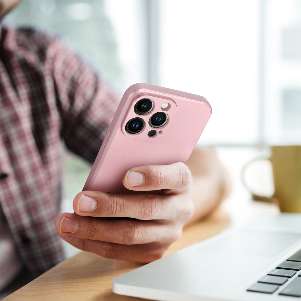 METALICKÉ puzdro Apple iPhone 16 ružové