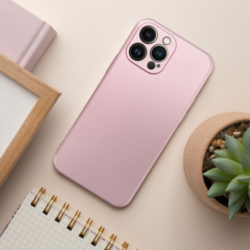 METALICKÉ puzdro na Apple iPhone 16 Plus ružové