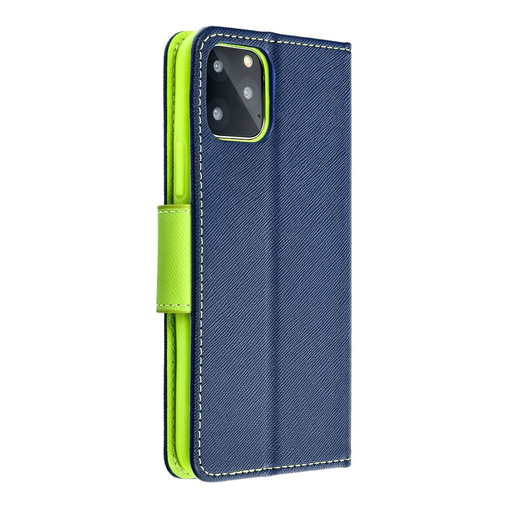 FANCY knižkové puzdro Apple iPhone 16 navy / limetka