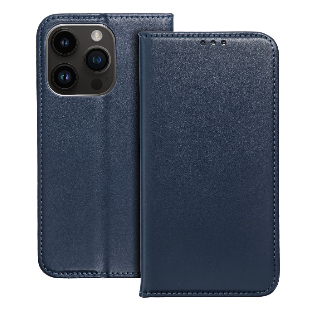 Knižkové puzdro SMART MAGNETO na Apple iPhone 16 Plus námornícka