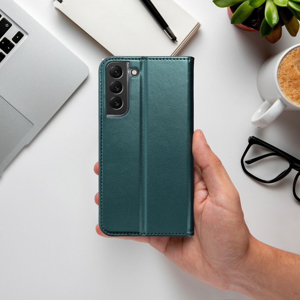 Knižkové puzdro SMART MAGNETO pre Samsung Galaxy A16 / A16 5G tmavozelené