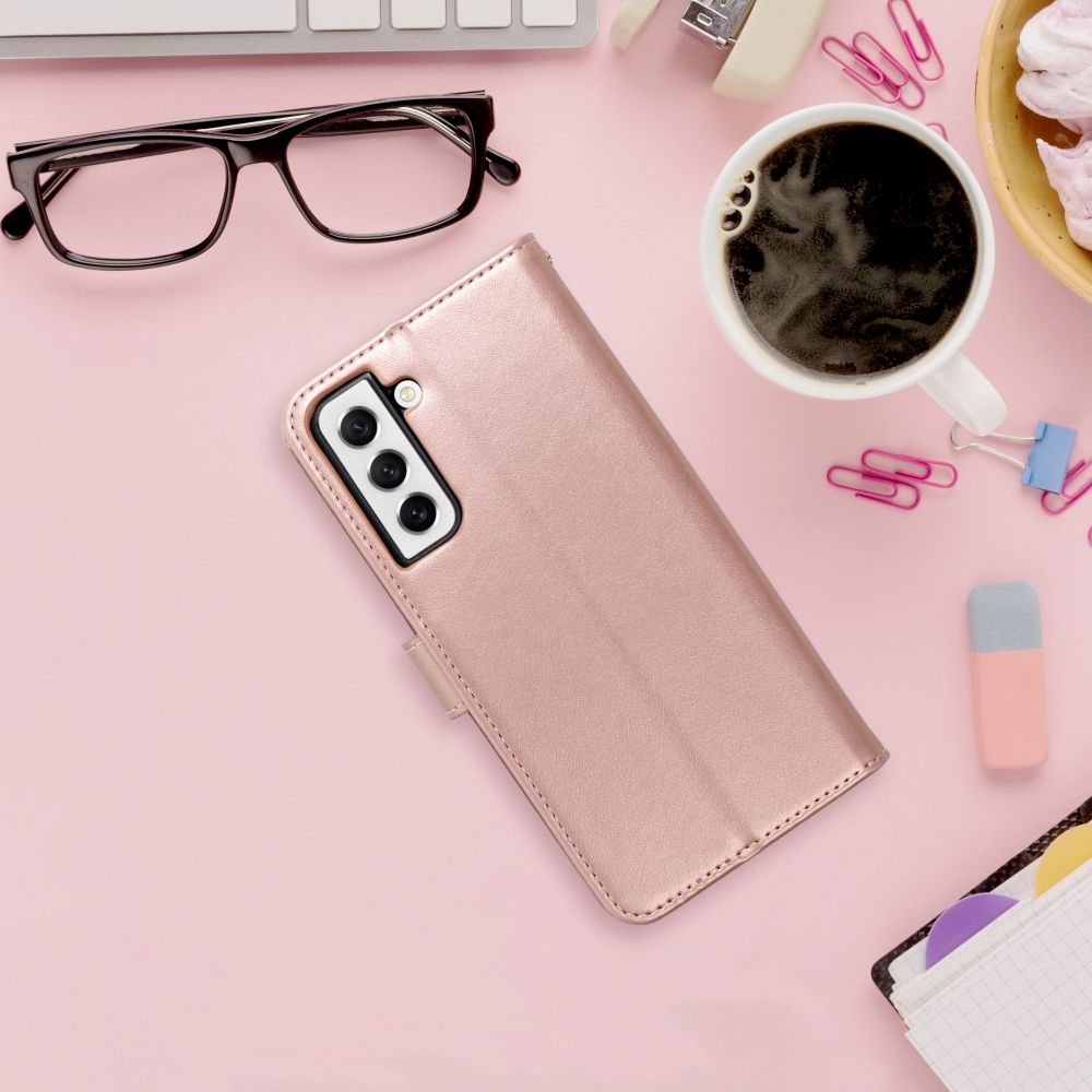 Knižkové puzdro MEZZO pre Samsung Galaxy S25 mandala ružové zlato