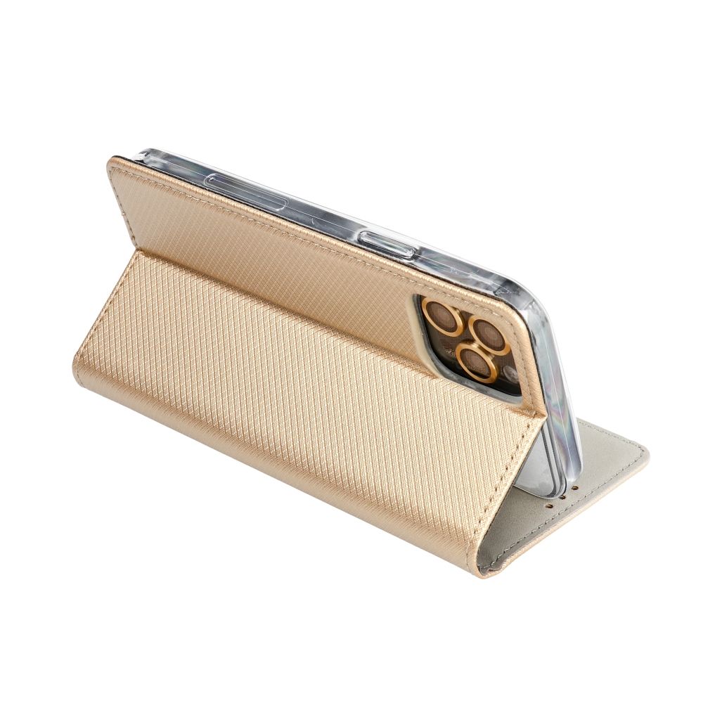 SMART CASE Kniha pre Samsung Galaxy S25 zlatá