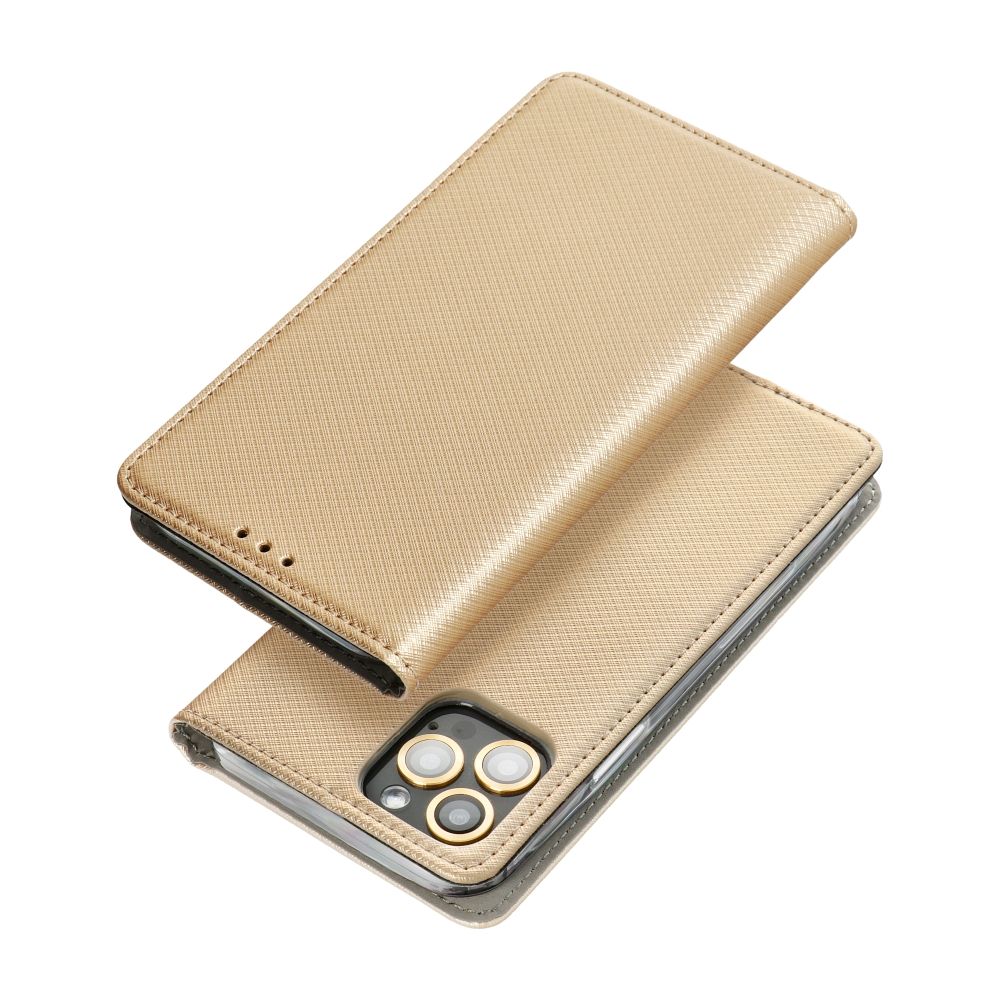 SMART CASE Kniha pre Samsung Galaxy S25 zlatá
