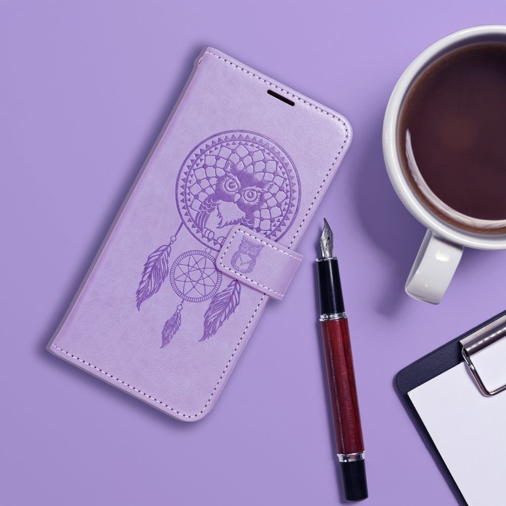 Puzdro MEZZO Book pre Samsung Galaxy S25 lapač snov fialové