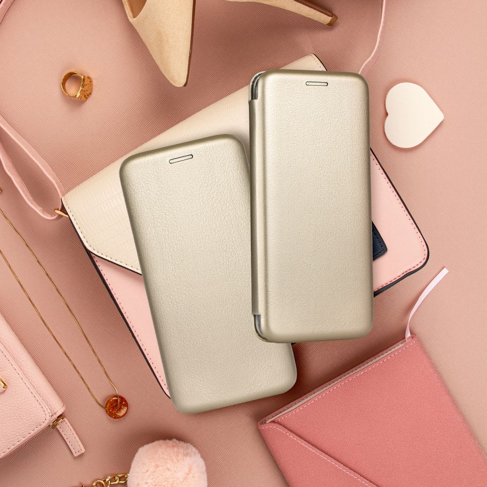 Knižkové puzdro ELEGANCE pre Samsung Galaxy S25 zlaté