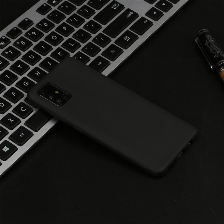 MATT Silikónový obal pre Samsung Galaxy A71 - čierny