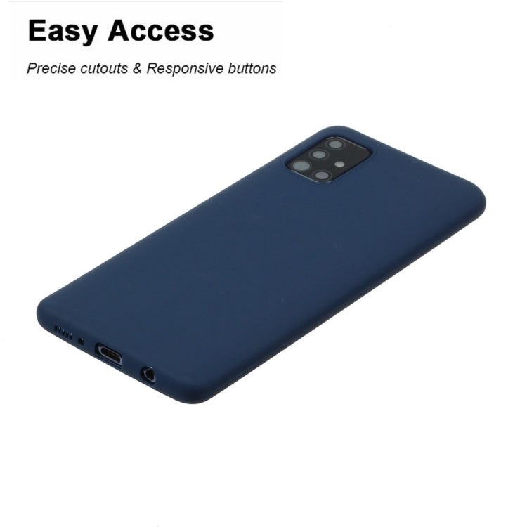 MATT Silikónový obal pre Samsung Galaxy A71 - modrý