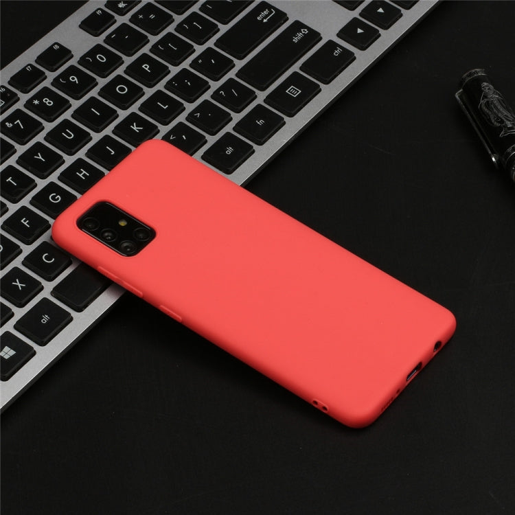 MATT Silikónový obal pre Samsung Galaxy A71 - červený