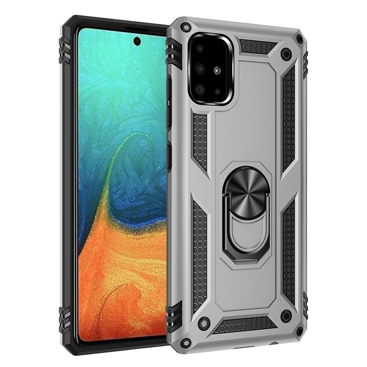 RING ARMOR Tvrdený kryt pre Samsung Galaxy A71 - sivý