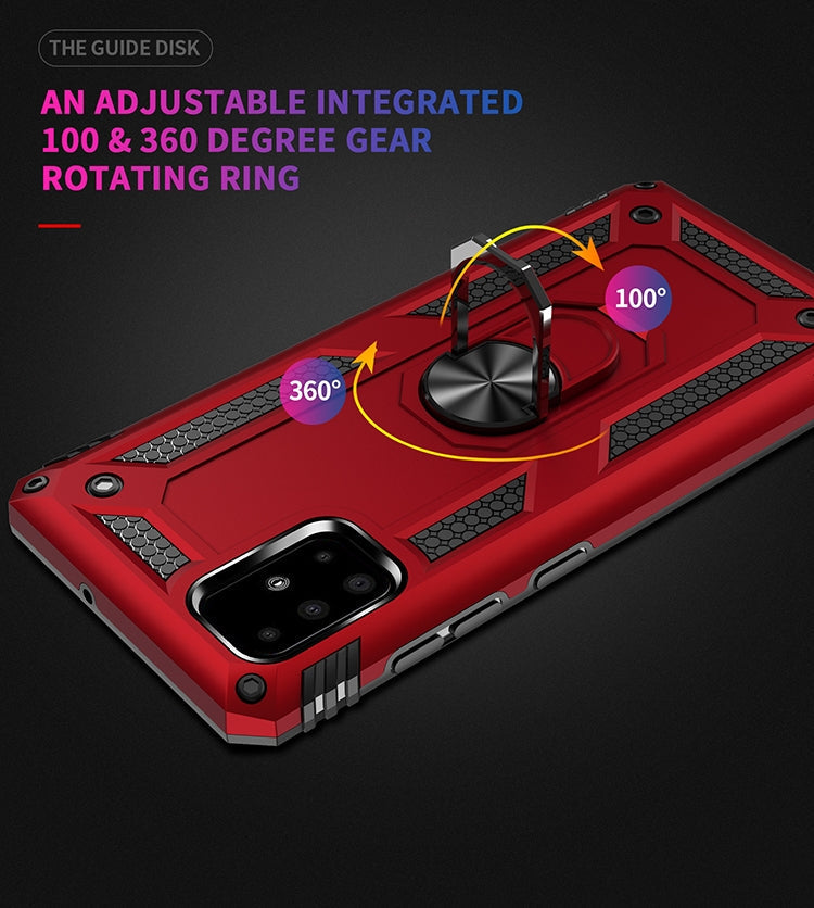 RING ARMOR Tvrdený kryt pre Samsung Galaxy A71 - zlatý