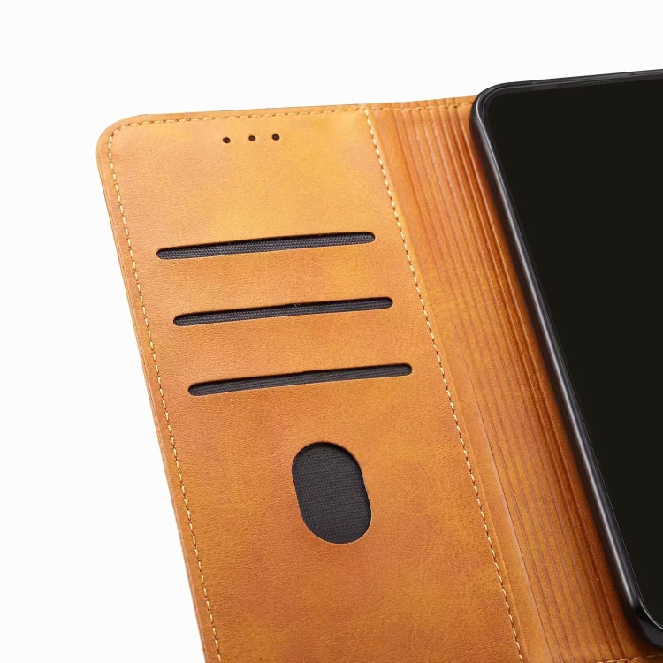 GUSSIM Knižkové puzdro pre Samsung Galaxy A71 - tmavo hnedé