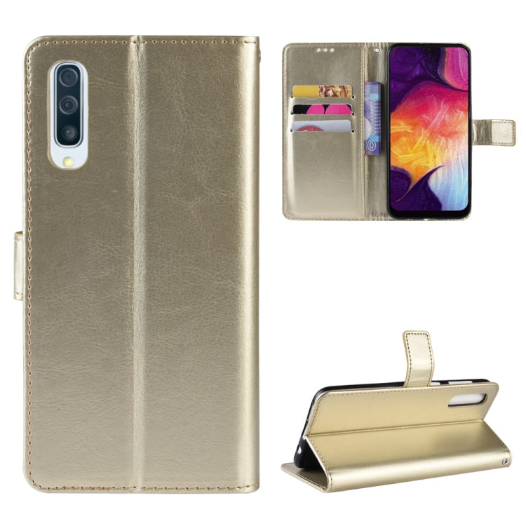 TEXTURE Knižkové puzdro pre Samsung Galaxy A70 - zlaté