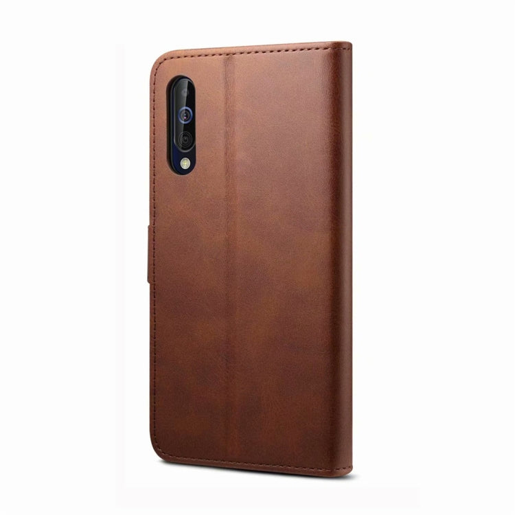 GUSSIM Knižkové puzdro pre Samsung Galaxy A50 - tmavo hnedé