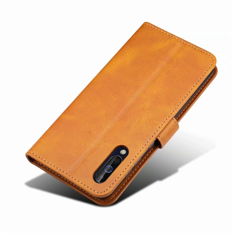 GUSSIM Knižkové puzdro pre Samsung Galaxy A50 - tmavo hnedé