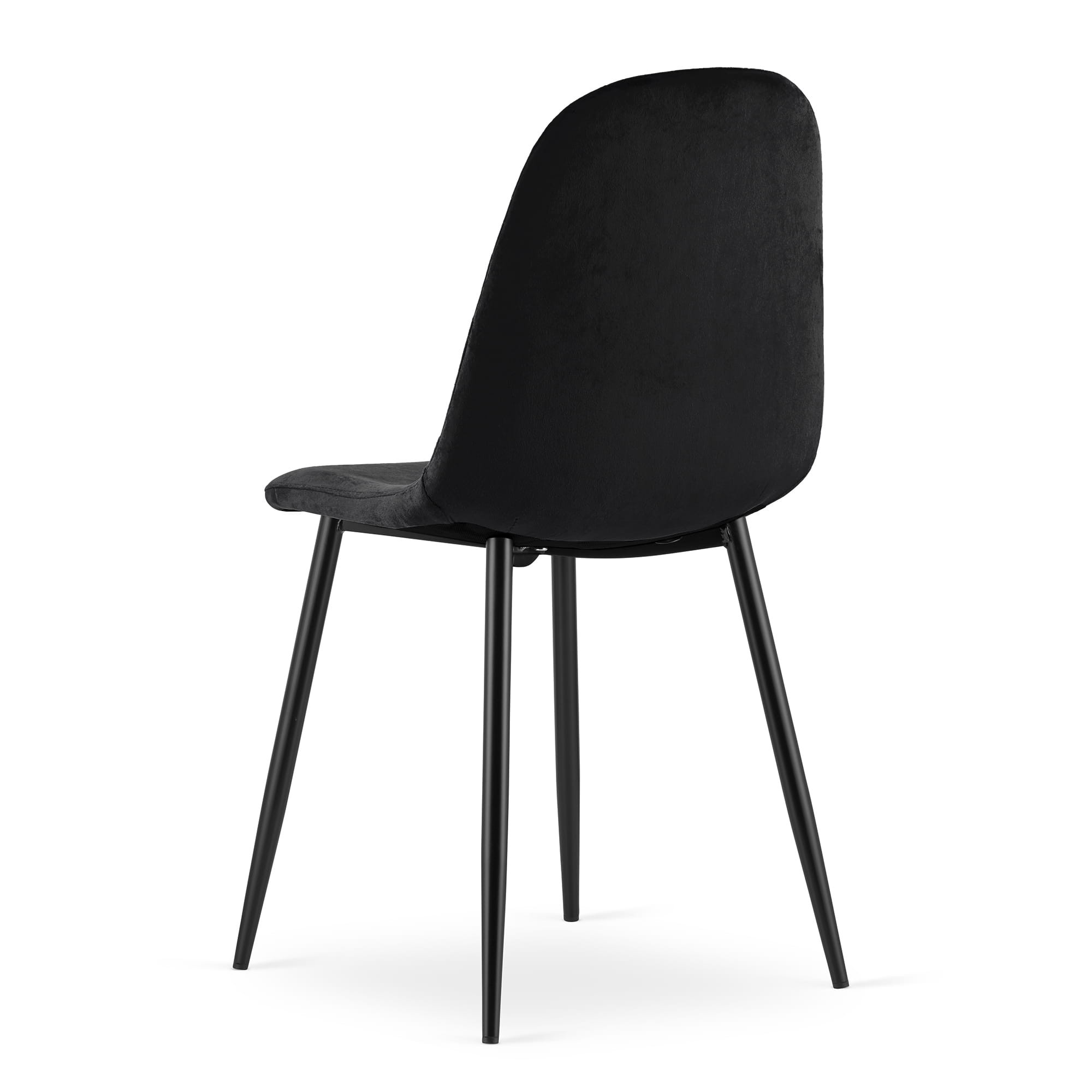 Stolička ASTI - čierny zamat / čierne nohy x 3