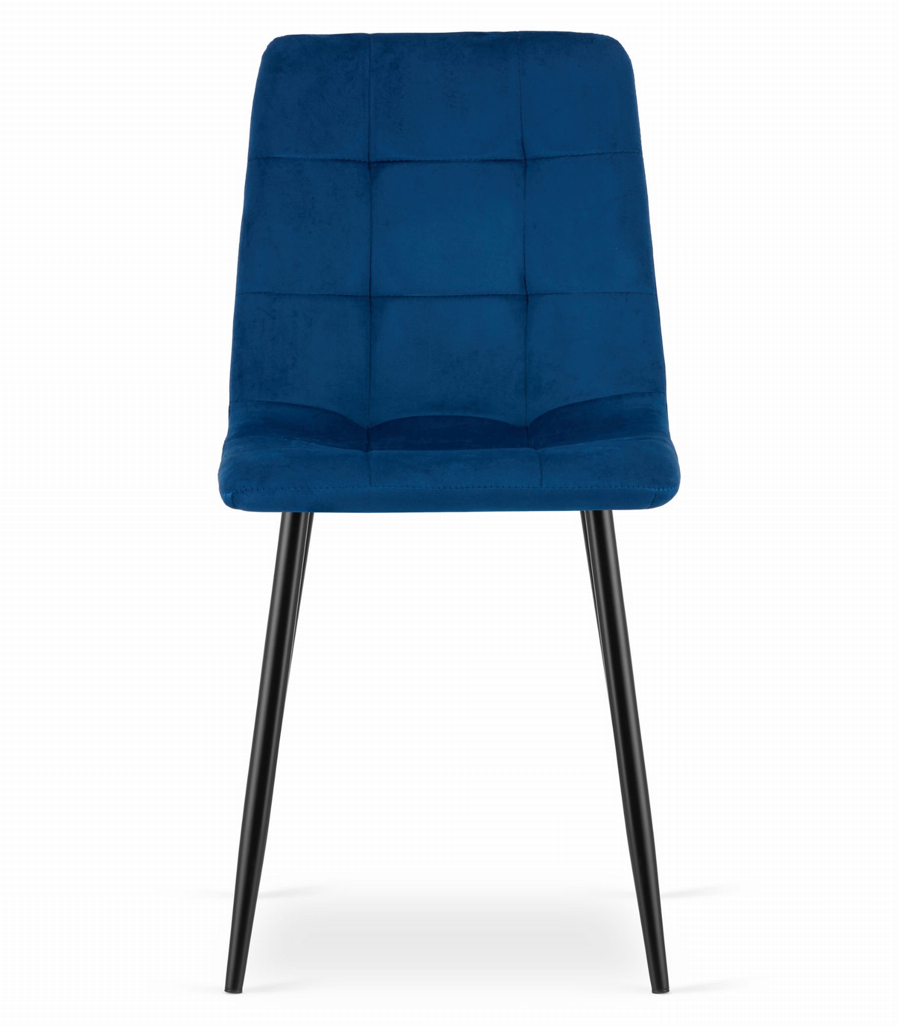 Stolička KARA - tmavomodrý zamat / čierne nohy x 2