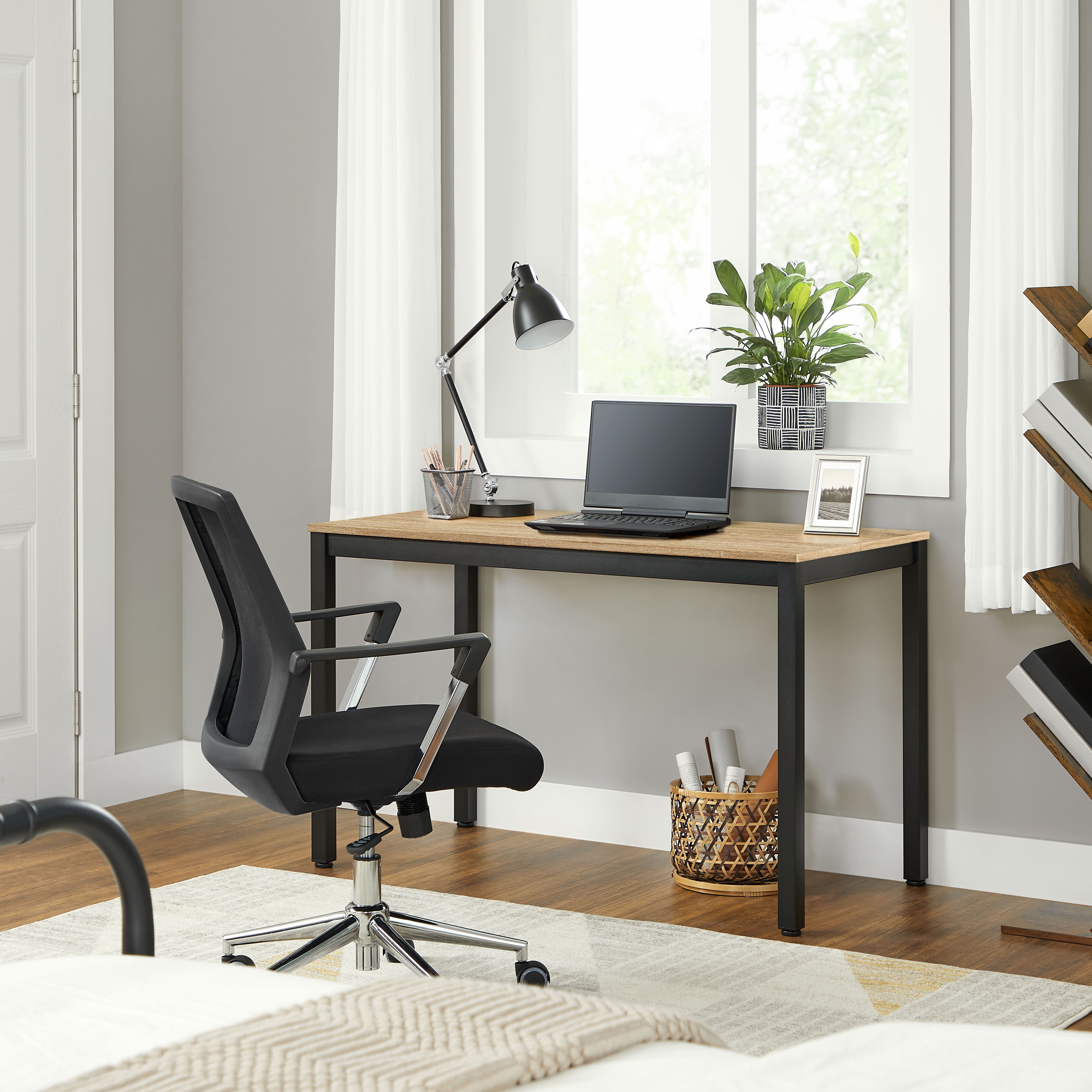 Stôl TESSA 120 cm x 60 cm - dub sonoma / čierne nohy