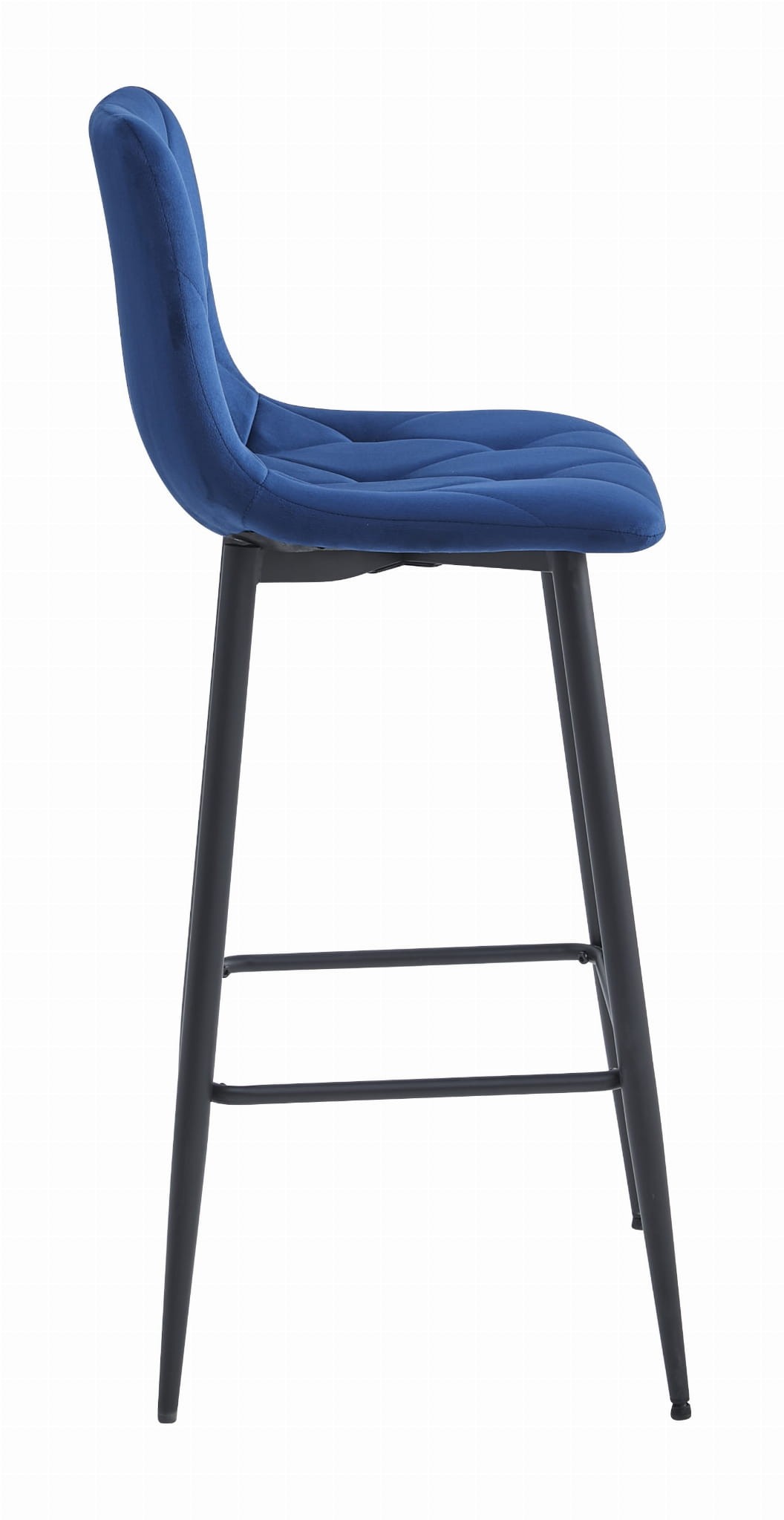 NADO stolička - tmavomodrý zamat / čierne nohy x 2
