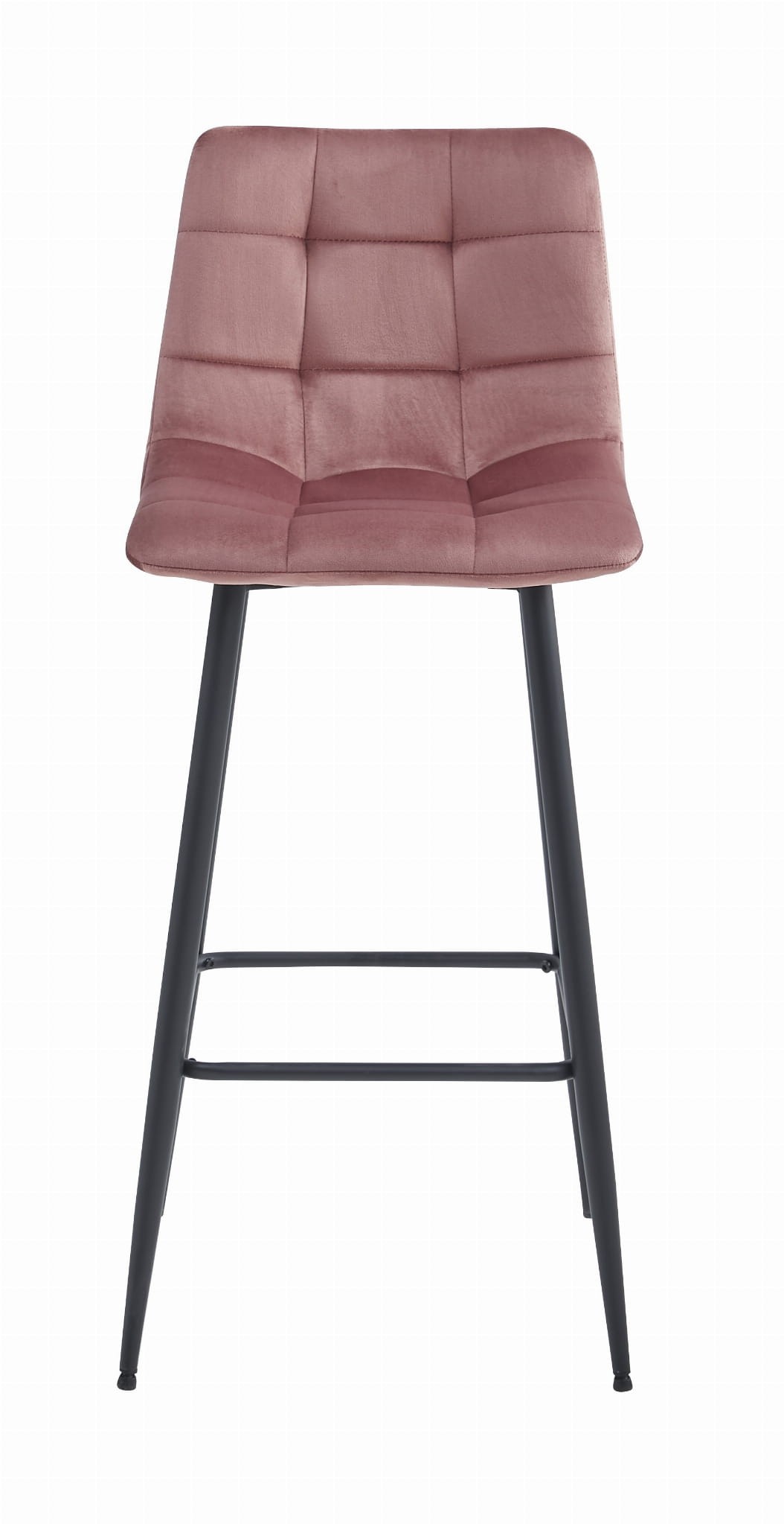 Taburetka ARCETO - tmavoružový zamat / čierne nohy x 3