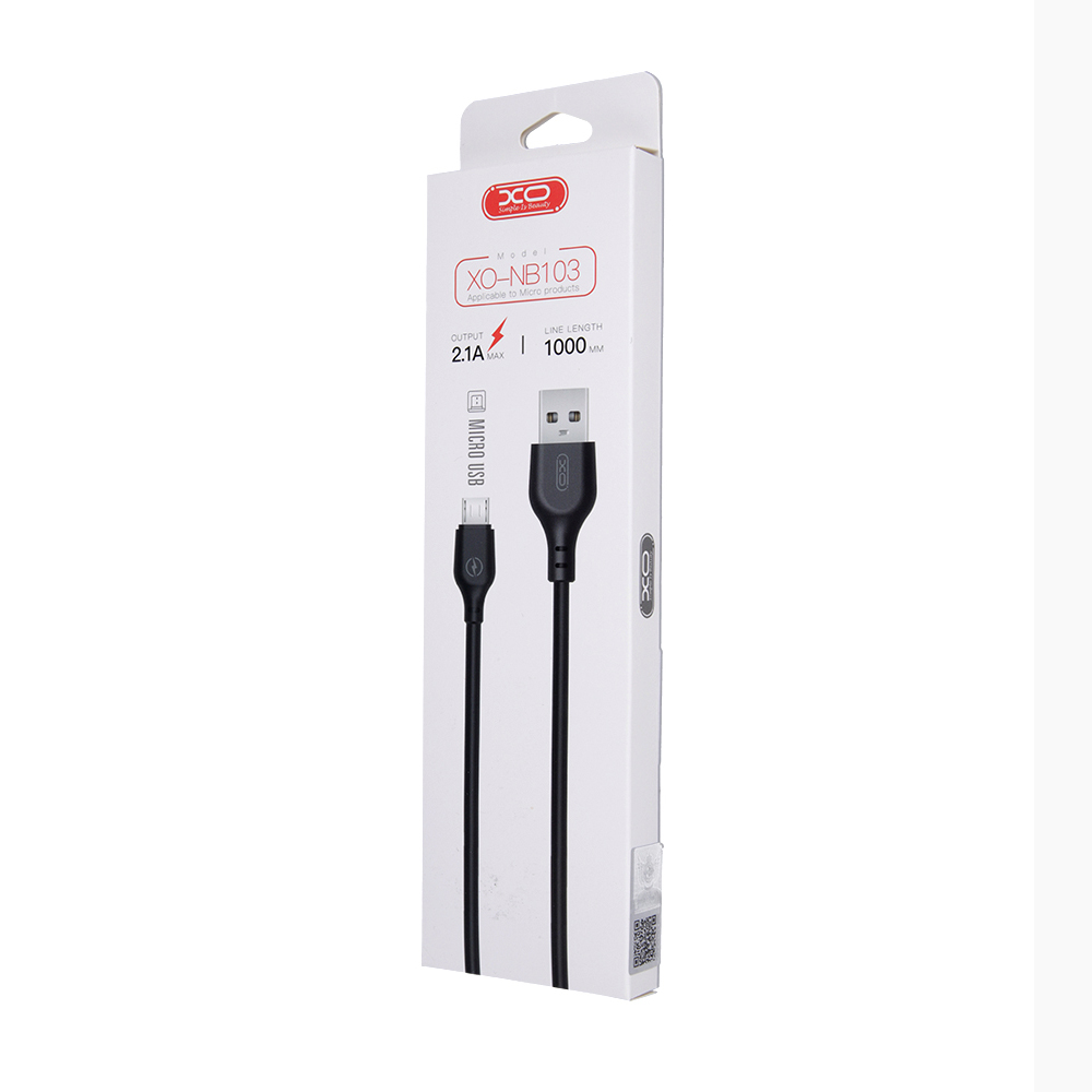 XO kabel NB103 USB - micro USB 1,0 m 2,1A čierny