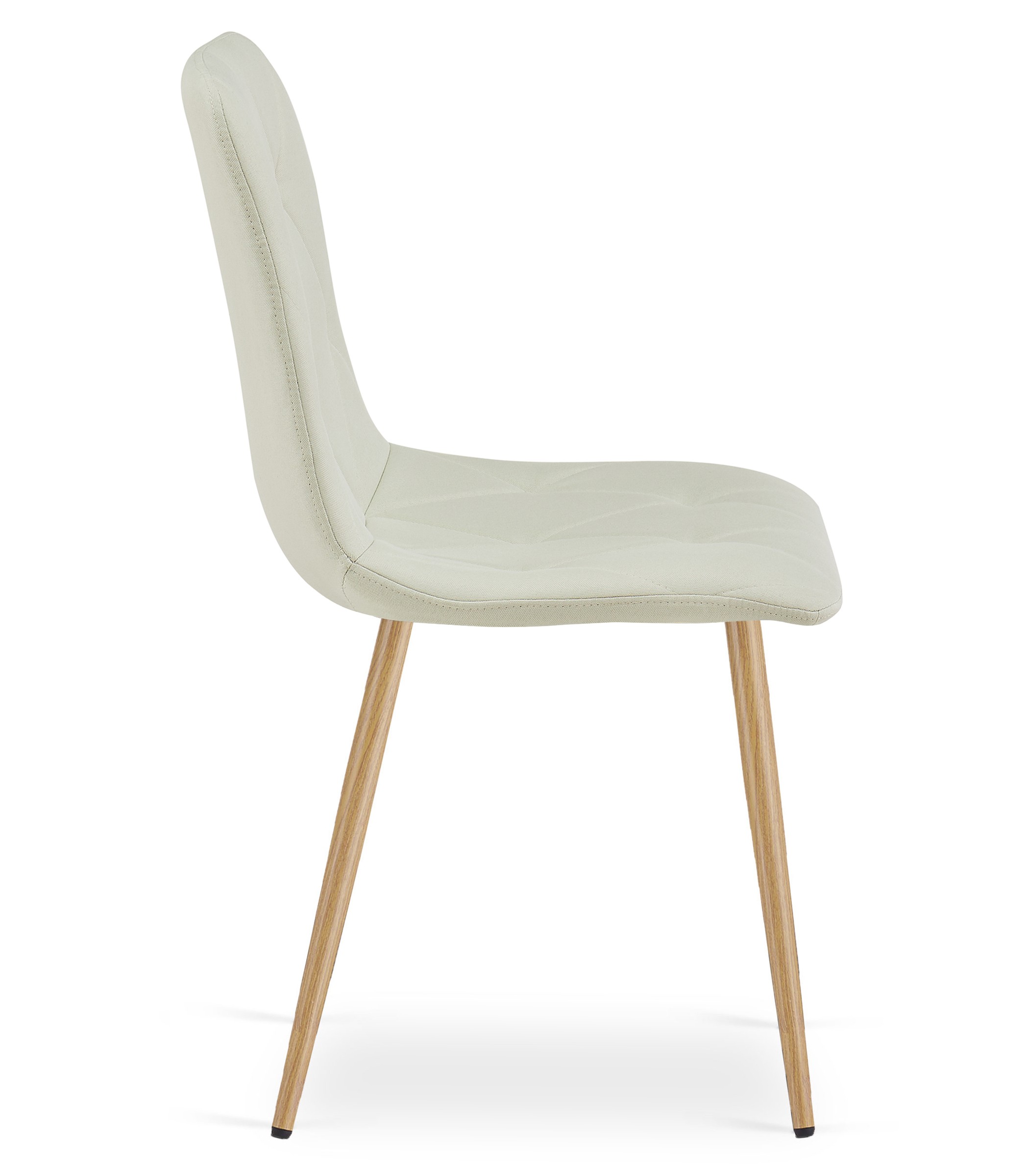 Stolička LIBRA - béžová látka / nohy vo farbe dreva x 3