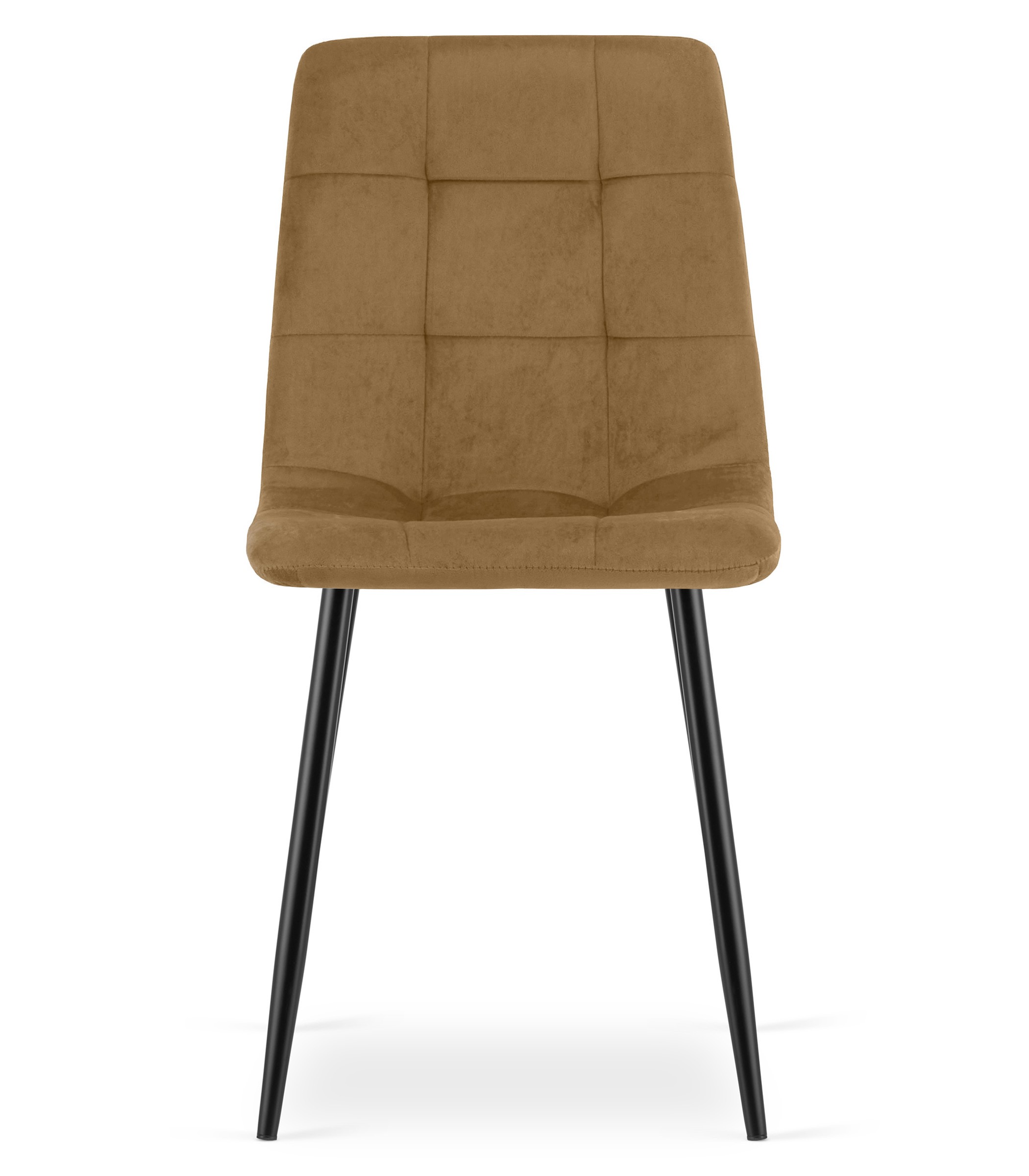 Stolička KARA - hnedý zamat / čierne nohy x 4