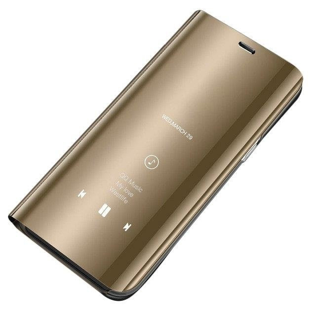 Púzdro Clear View na Samsung Galaxy A50 zlaté