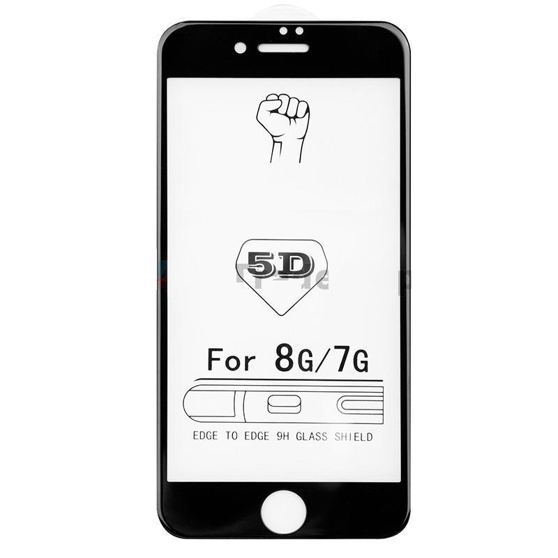Tvrdené sklo 5D pre Apple iPhone 7, 8, SE2 Čierne