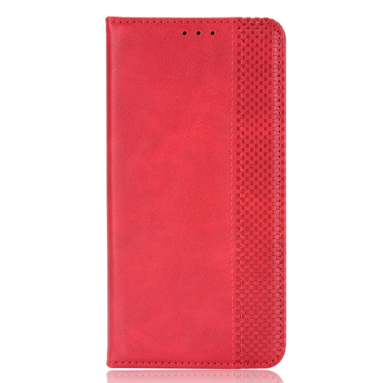 Knižkové púzdro Retro pre Motorola Moto E7 červené