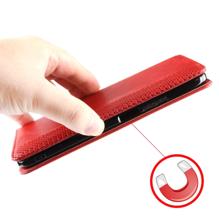 Knižkové púzdro Retro pre Motorola Moto E7 červené