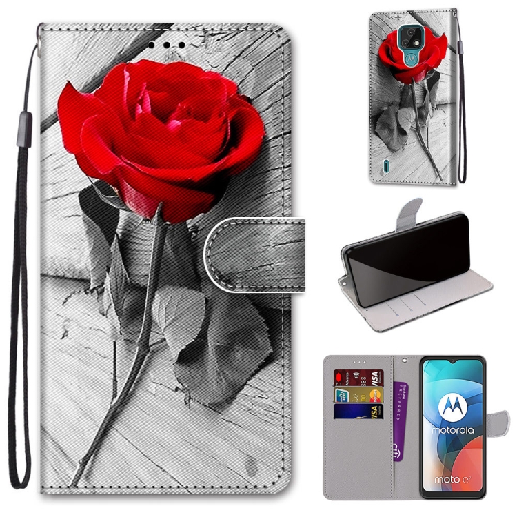 9D SKLO + PUZDRO 2v1 pre Motorola E7 - Knížkove puzdro Art ruža