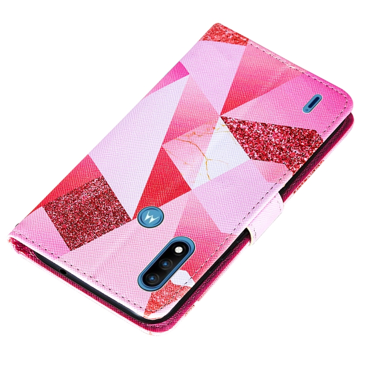 9D SKLO + PÚZDRO 2v1 pre Motorola Moto E7 Power - Knížkove puzdro ART marble