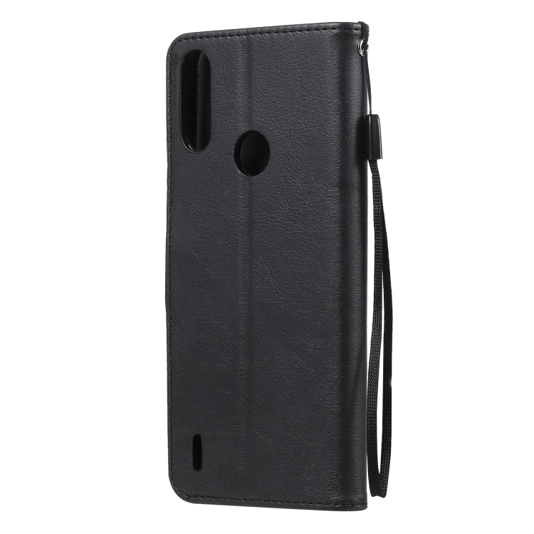 Knížkove puzdro Solid pre Motorola Moto E7 Power - čierne