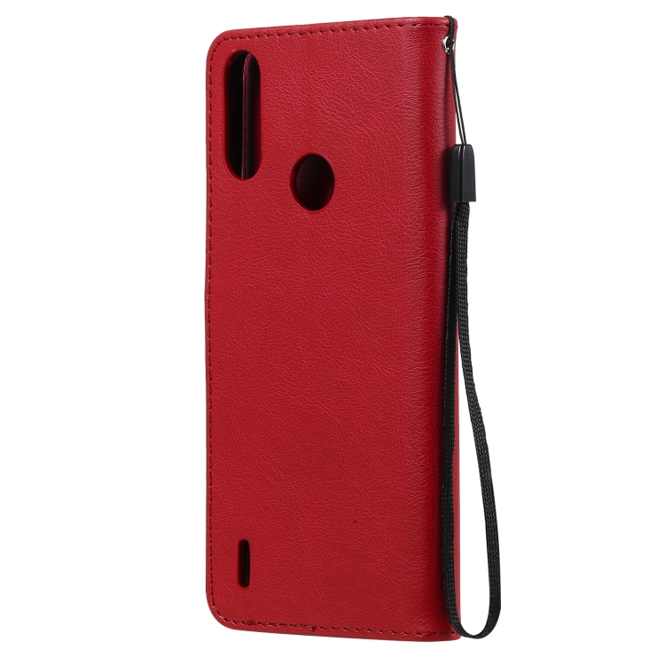 Knížkove puzdro Solid pre Motorola Moto E7 Power - červené
