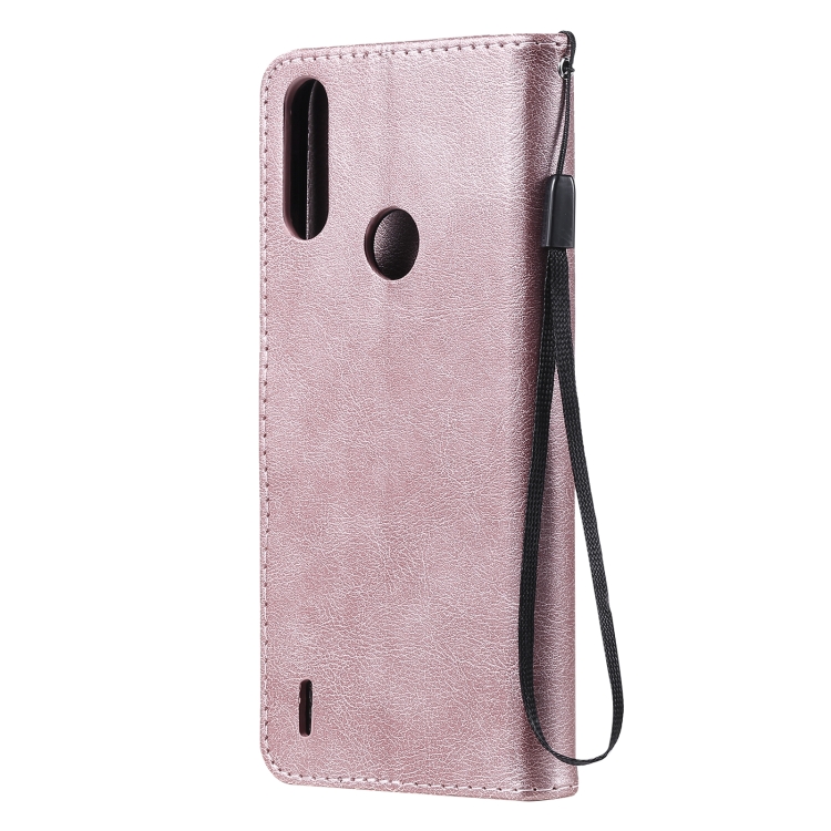 Knížkove puzdro Solid pre Motorola Moto E7 Power - ružové