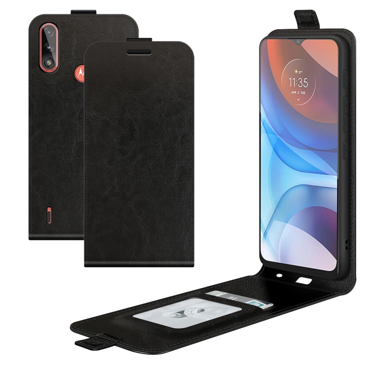 Vyklapacie puzdro pre Motorola Moto E7 Power - čierne